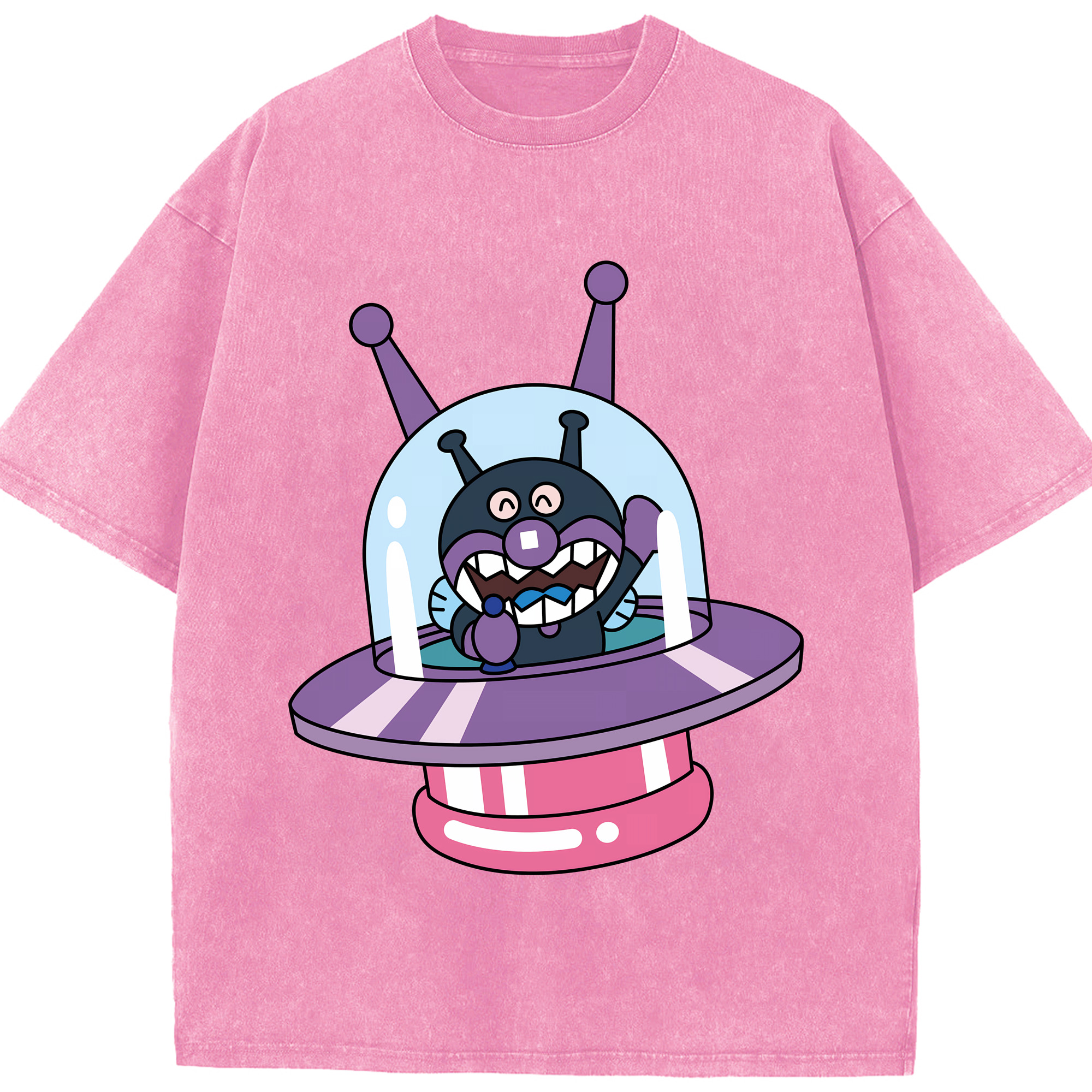 （画像用） アンパンマン Anpanman 綿100% ヴィンテージ風 半袖Tシャツ（フロントプリント）